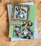 6 Handmade Greeting Card Set – Assorted Decoupage & Mixed Media Destash Cards - Image 5