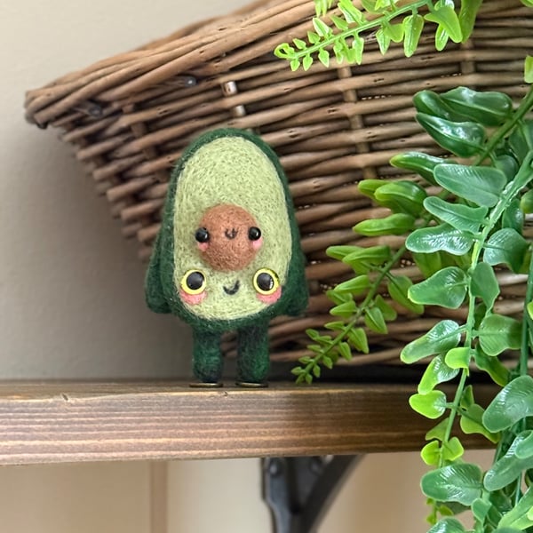Needle Felted Avocado Art Doll