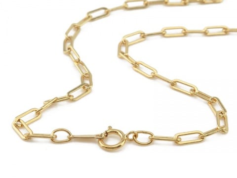 14K Gold Filled Paper Clip Chain Necklace