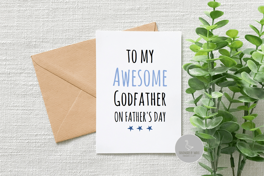 To my awesome godfather on father's day Greeting Card