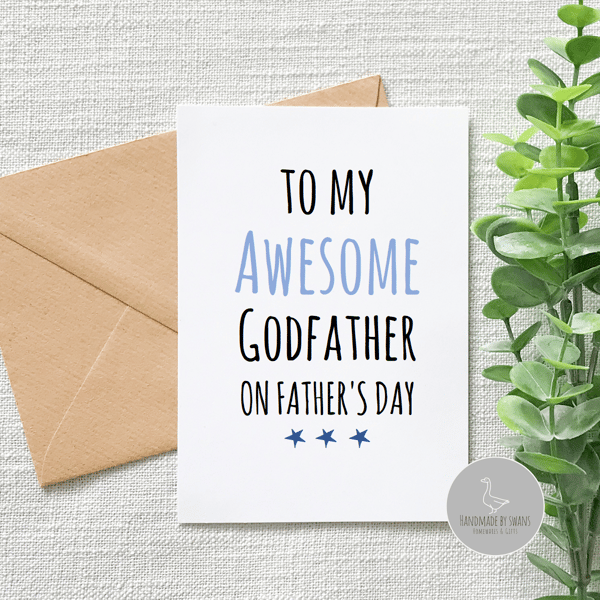 To my awesome godfather on father's day Greeting Card