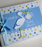 Stork boy baby shower guest book, stork baby shower party gift - Image 1