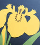 Botanical Papercut - Yellow Flag Iris - Original Art - Image 2