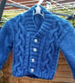 Hand knitted baby boys cable cardigan - Image 3