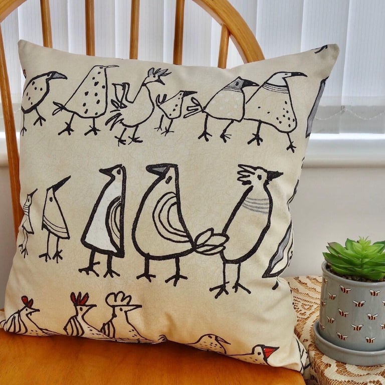 Cushion with Pad: Chicks Throw Pillow 17" (43cm) 