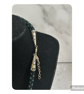 Black and turquoise polka dot beaded kumihimo necklace  - Image 2