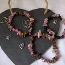 Rhodonite bracelets for love and harmony