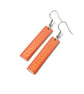 Orange minimalist drop earrings, lightweight colourful earrings - Image 2