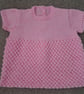 Pretty Short Sleeve Pink Dress And Bootees 3 To 6 Months (J184)