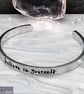 BELIEVE IN YOURSELF Hand Stamped Cuff Bracelet - Image 2