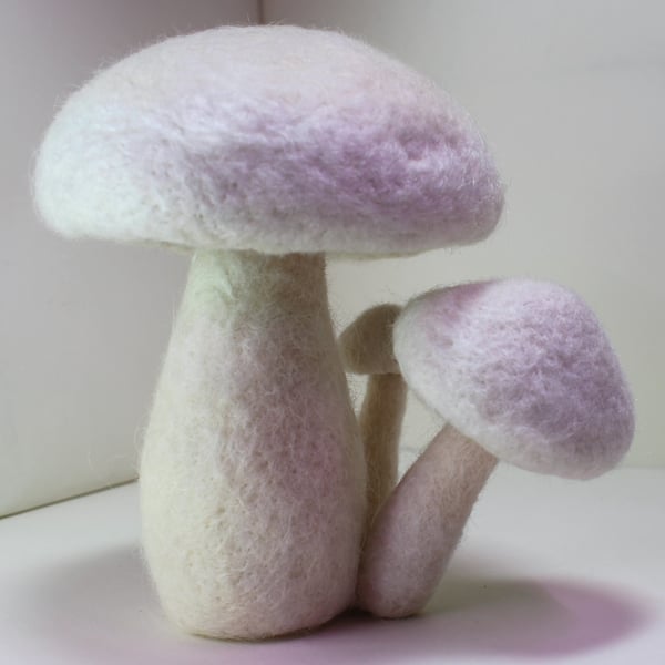 Trio of felted mushrooms (short) 