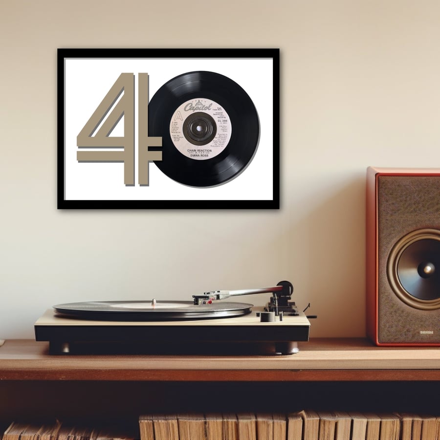 40th Birthday, framed UK No.1 Vinyl Record