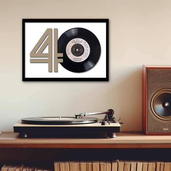 40th Birthday, framed UK No.1 Vinyl Record