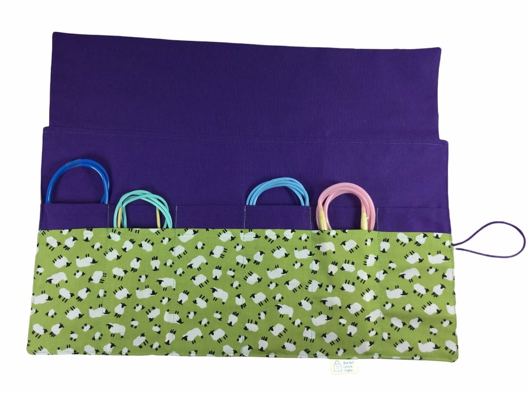 Circular needle case, sheep needle pouch, fixed circular wallet, sock needles, k