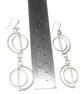 Handmade Geometric Sterling Silver Dangle Earrings - Modern Minimalist Jewellery - Image 4