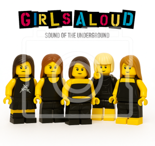 LEGO-Inspired Girls Aloud – Sound of the Underground 5x5" Mounted Print
