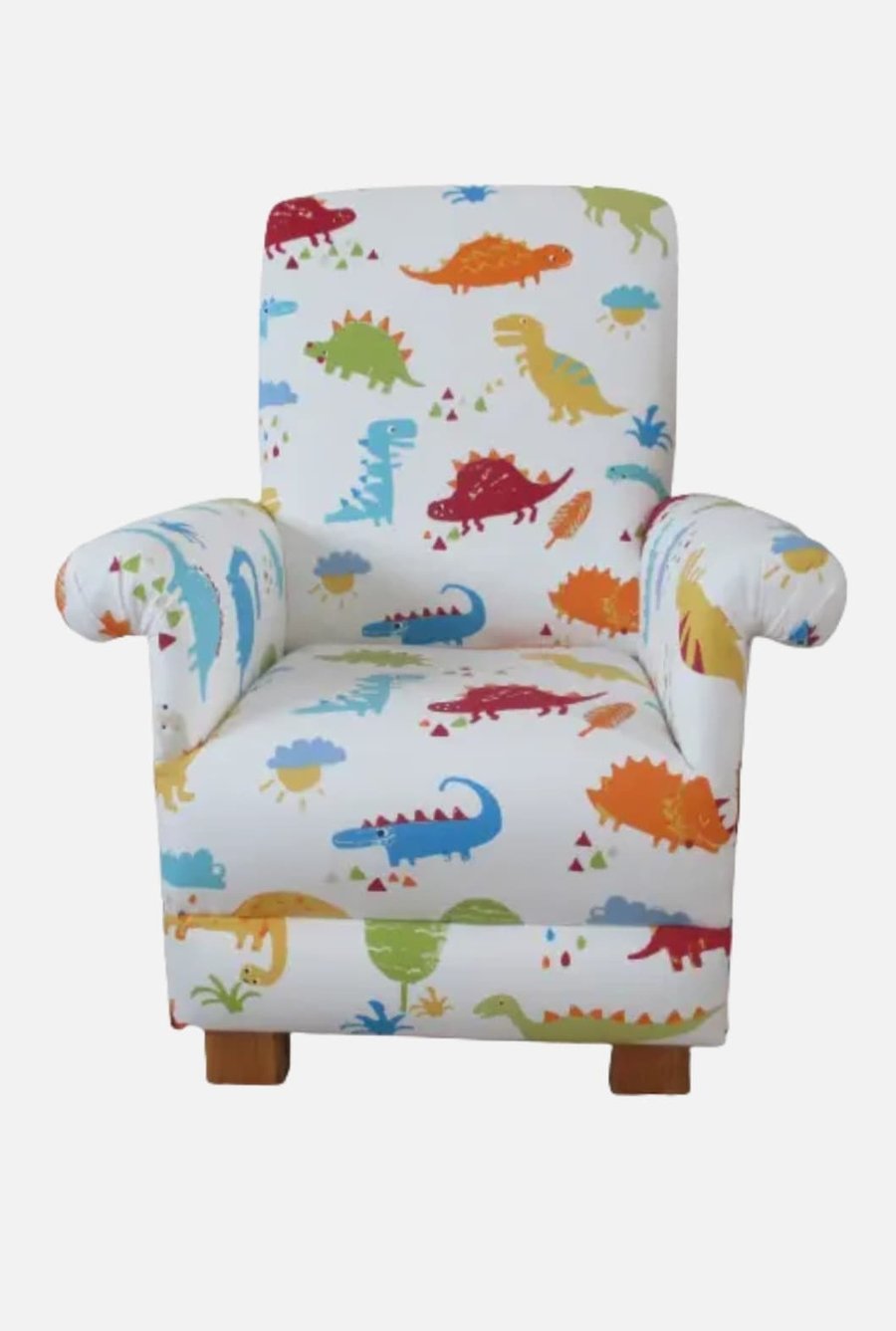Prestigious Dino Fabric Child's Chair Dinosaurs Armchair T-Rex Kids Small Blue