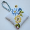 Vintage Embroidered Lavender Bag