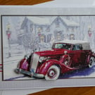 Christmas Card - Vintage Car