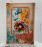 Greeting Card - Autumnal BoHo Greeting Card (Record) by Carolee Crafts -  C10 - Image 1
