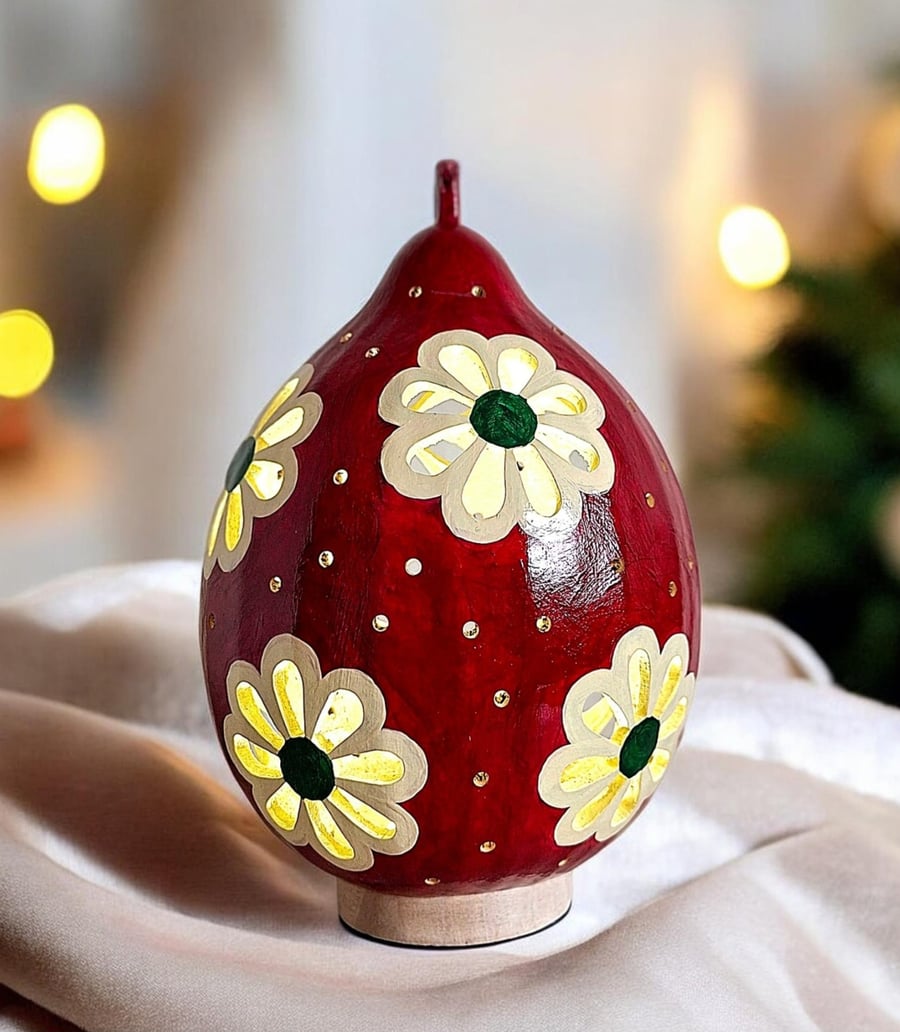 Festive Daisy Gourd Lamp