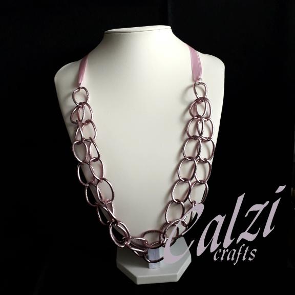 Pink Aluminium Chain Necklace