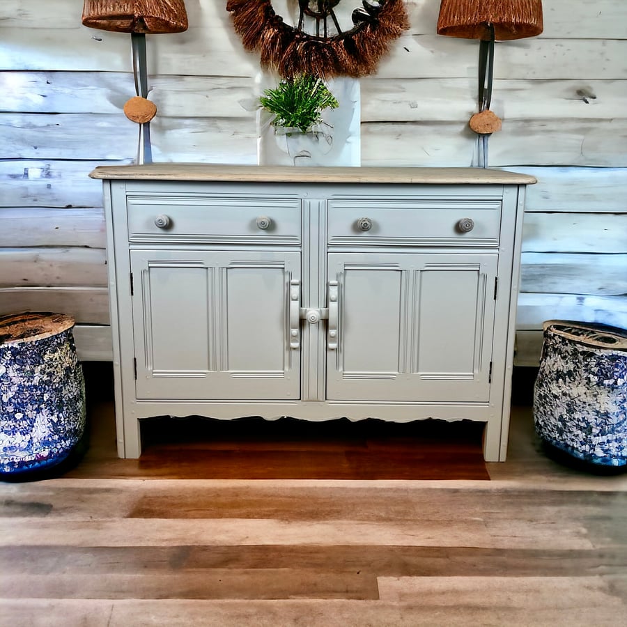 Vintage Ercol Sideboard  Upcycle Hand Painted 