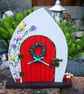 Mini Decorated Wooden Fairy Door - Image 1