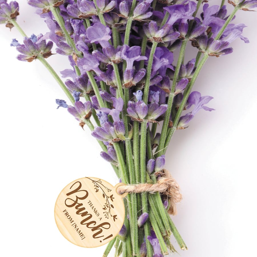 Thanks A Bunch Bouquet Charm - Cute Thoughtful Touch, Flower Gift Tag Small Gift