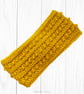 Crochet headband, ear warmer. Gold, mustard twist ear warmer. Gold headband. - Image 8