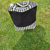 Large black and white Tote