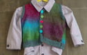 Boy's Shirt (Long Sleeved) and Knitted Waistcoat outfit