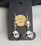 Cat and Skull Charm Earrings - Mixed Metals  - Image 7