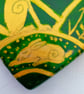 golden hare on a green ceramic heart - Image 2