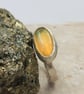 Opal Silver Ring, Handmade Rustic Design - Image 10