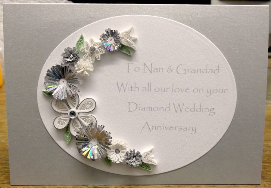 Diamond wedding anniversary card