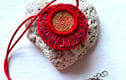 Hand embroidered pendants
