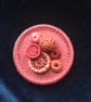Dorset Button Medley Brooch, Mauve - Image 2