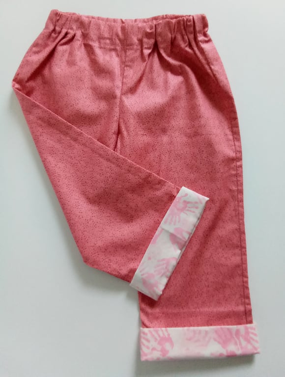 Trousers, 12-18 months, Summer Trousers, Girls, Cotton Trousers, Summer clothes