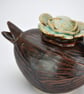 Ceramic wren teapot, pourer - Image 2
