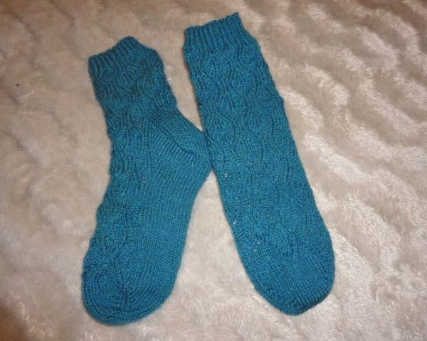 Ladies Falling Leaves Double Knit socks