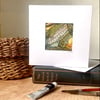 Abstract hand painted blank watercolour card