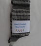 Hand-cranked Knitted Ribbed Wool Socks Size 8 to 9 - Image 5