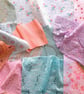 Slow stitching kit - pastel theme. Fabric remnants, fabric bundle - Image 3