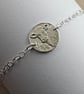 Cow Engraved Sterling Silver Coin Bracelet - Image 1