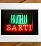 Sarti Glasgow, signed mounted print FREE DELIVERY - Image 1