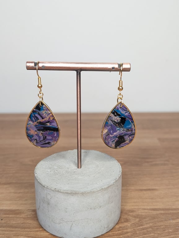 Yzma inspired  teardrop dangle earrings 