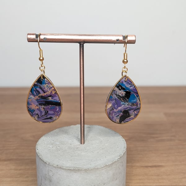 Yzma inspired  teardrop dangle earrings 