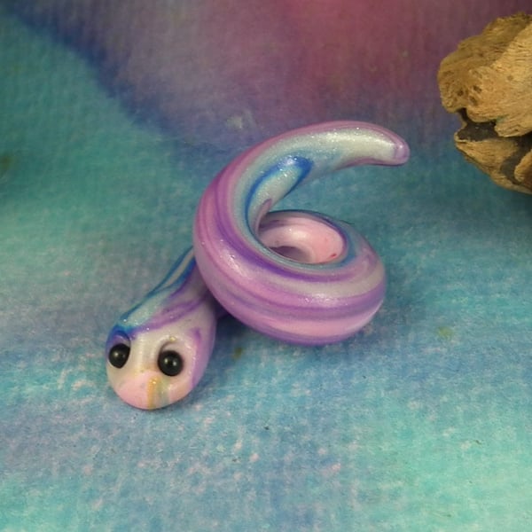 Tiny Snake OOAK Sculpt by artist Ann Galvin