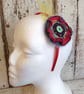 Boho Fabric Flower Headband, Handmade Headband, Upcycled Floral Hair Accessory